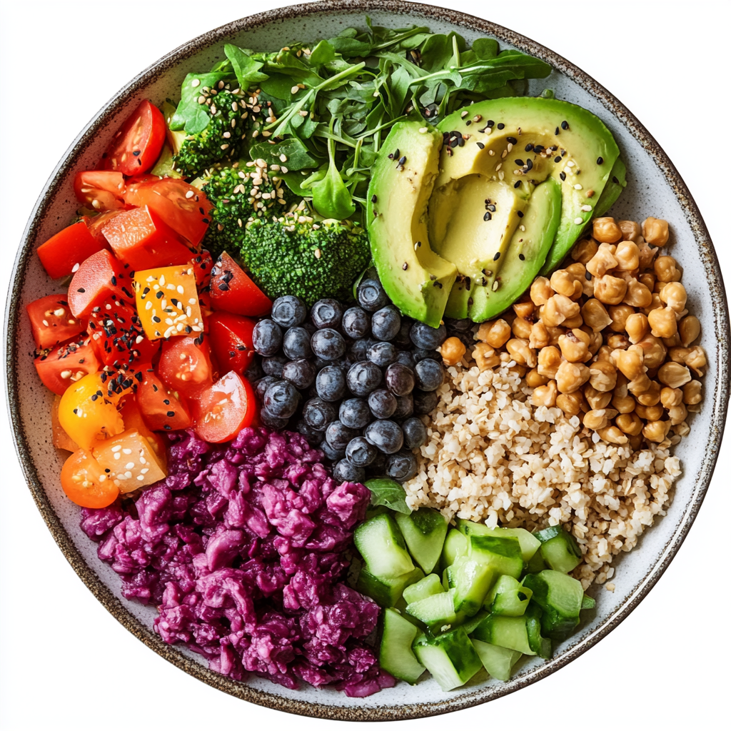 Colorful vegan Buddha bowl