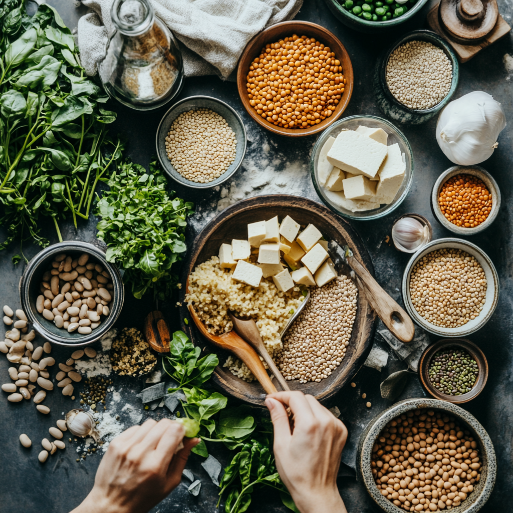 Plant-based protein ingredients preparation