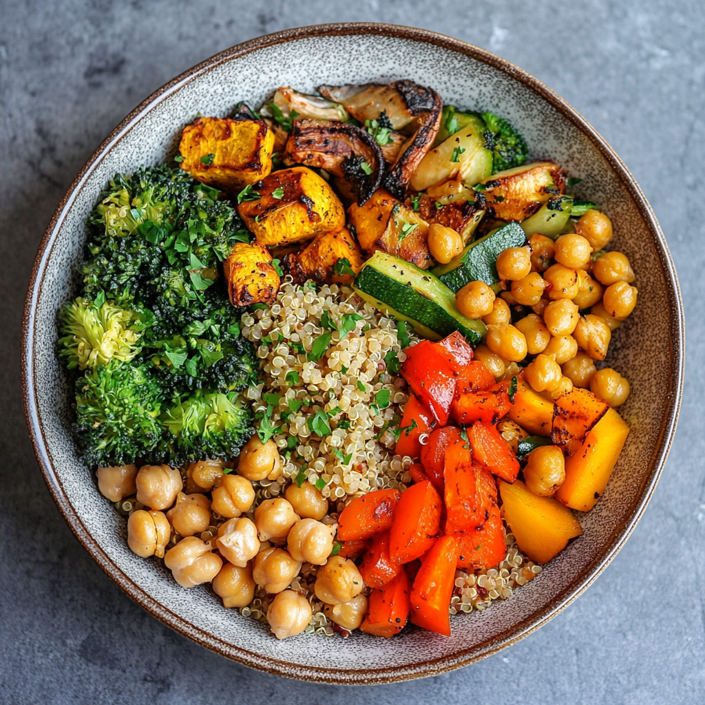 Colorful vegan Buddha bowl