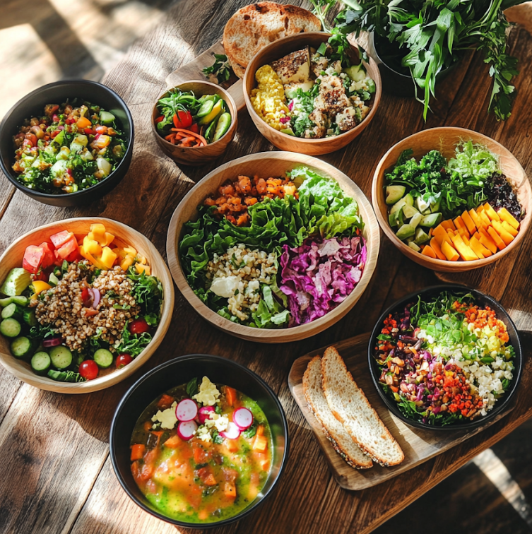 Vibrant fresh salad feast