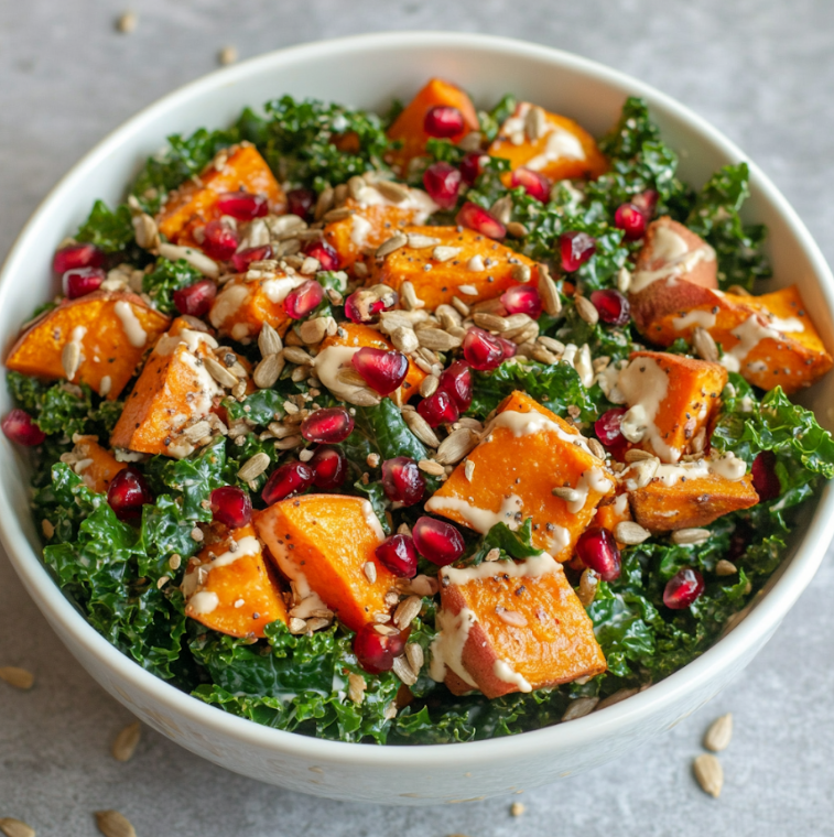 Vibrant kale salad bowl