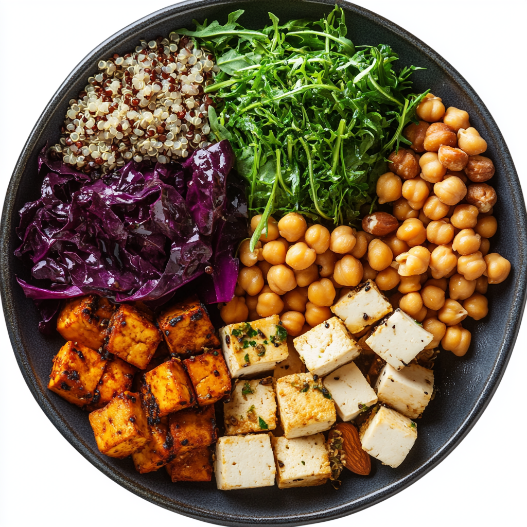 Vibrant vegan protein bowl