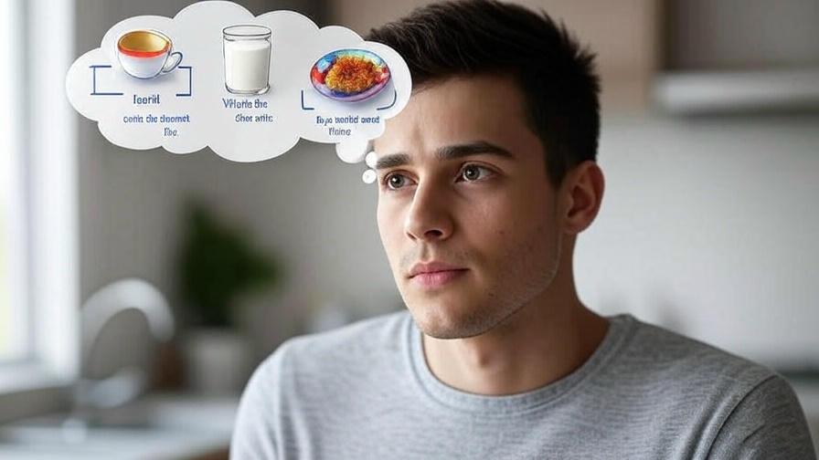 Man thinking about food