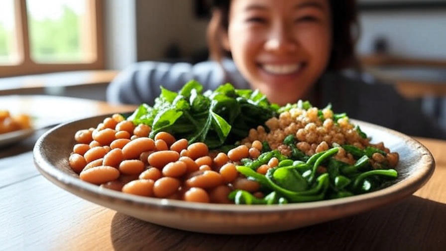 Healthy bean salad meal