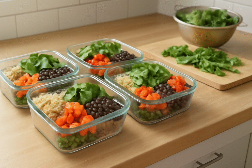 Healthy meal prep containers