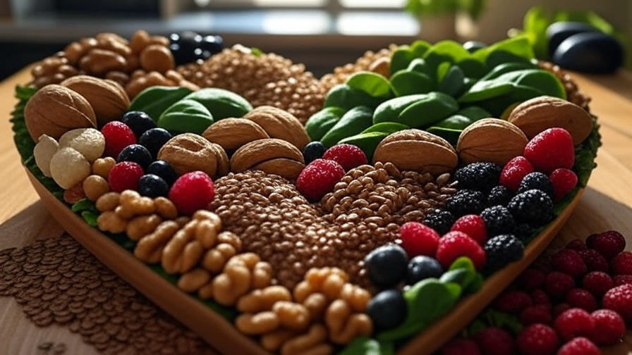 Heart-shaped nut and berry