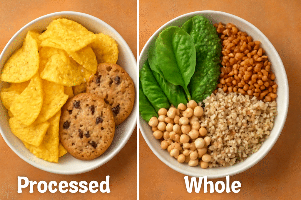 Processed vs whole foods