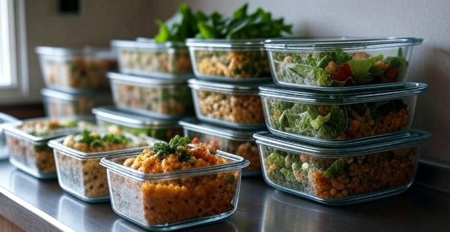Plant-based meal prep containers