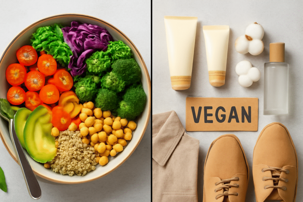 Vibrant vegan meal display
