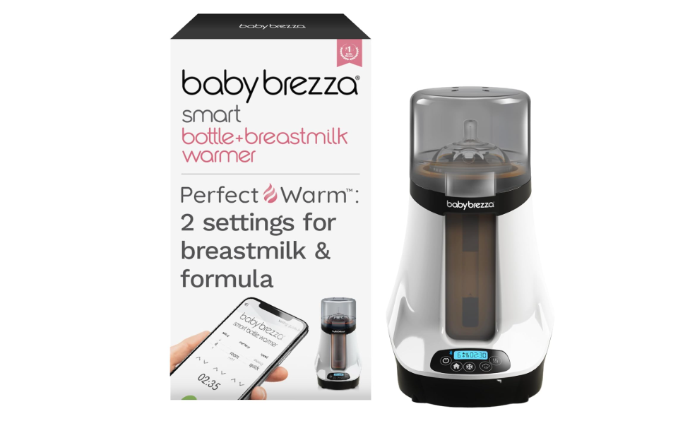 Baby Brezza Smart Baby Bottle Warmer, Breastmilk Warmer + Defroster – Free App - Only Brand with Different Temperatures for Breastmilk + Formula - Universal...