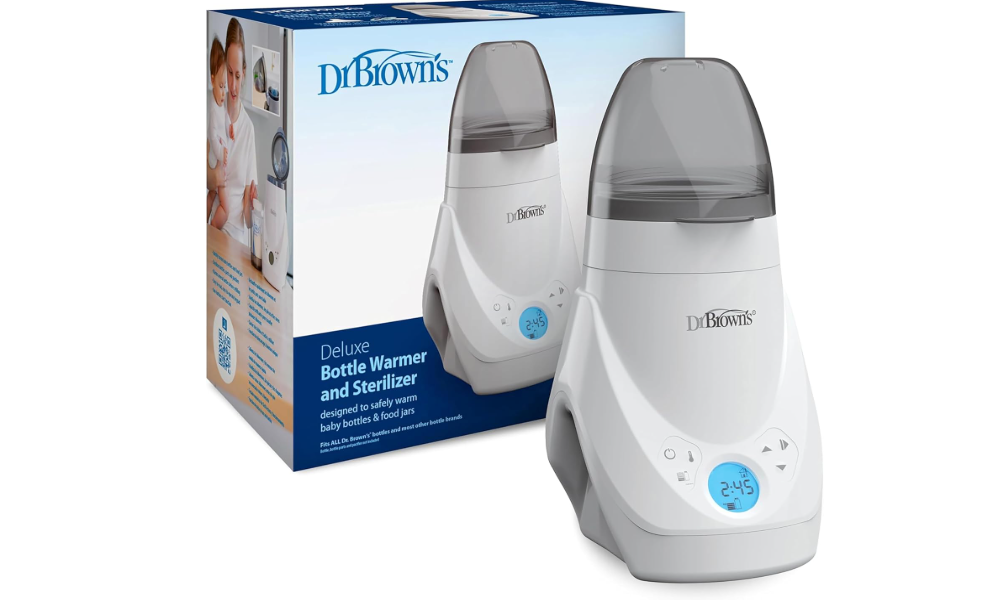  Dr. Brown's Deluxe Baby Bottle Warmer and Sterilizer for Formula, Breast Milk, and Baby Food Jars
