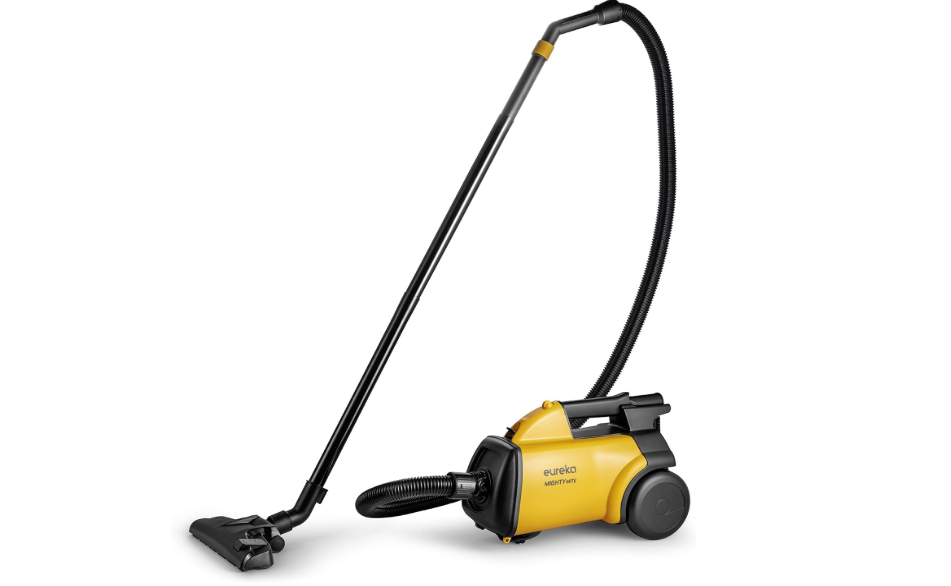 EUREKA Mighty Mite 3670G Corded Canister Vacuum Cleaner Bagged for Carpets and Hard floors,Pet,Yellow w/ 2 Dust Bags
