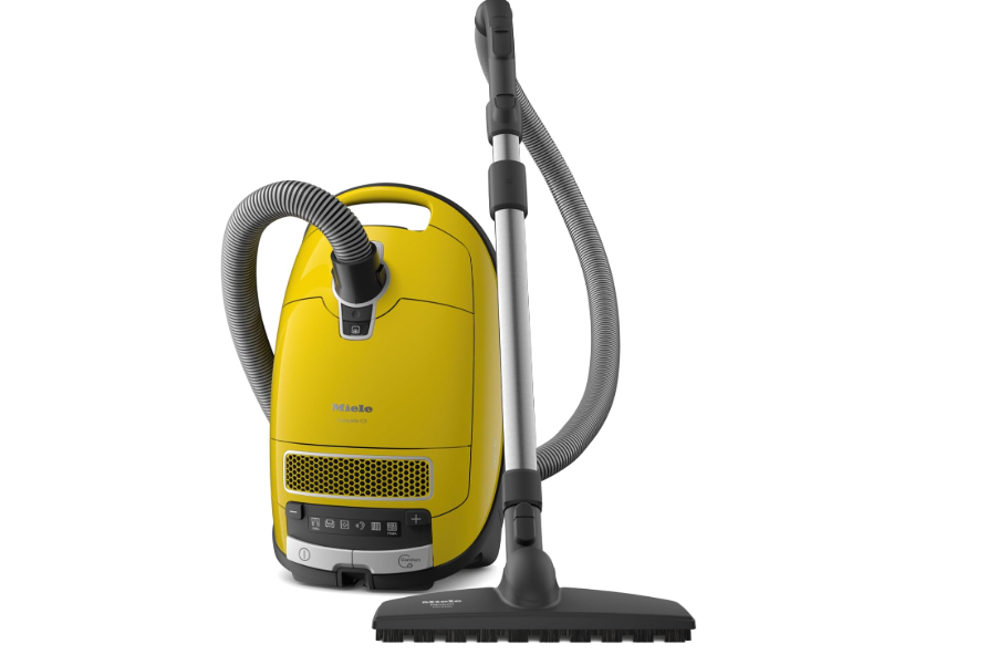Miele Complete C3 Calima Bagged Canister Vacuum Cleaner with Turbobrush floorhead, Suitable for Low-Medium Pile Carpet and Hard Floors, in Curry Yellow