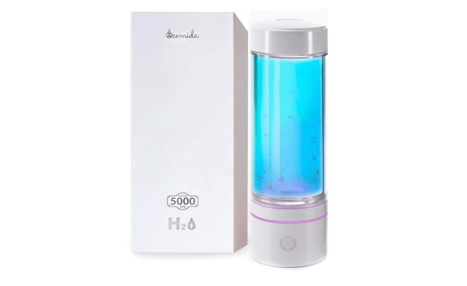  OCEMIDA Hydrogen Water Bottle Generator with Certified 5000 PPB SPE PEM Technology (8.5oz Tritan)