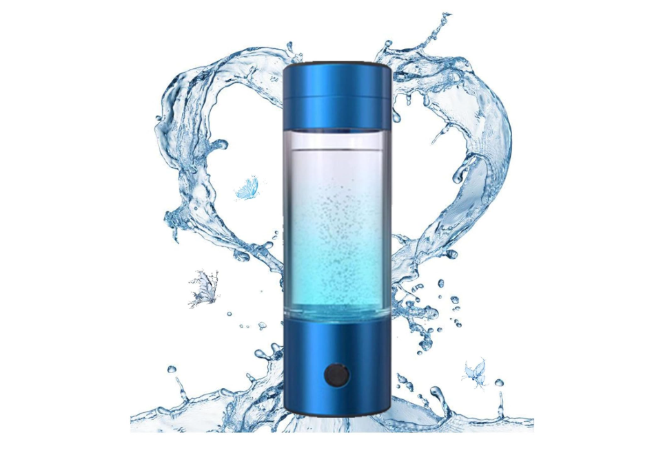  Ion Bottles Hydrogen Water Ionizer,Rechargeable Hydrogen Water Bottle Generator,Alkaline Water Ionizer Machine,Blue