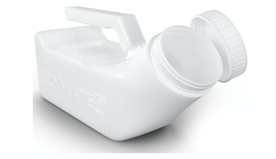 EZYMATE (1 Pack) Portable Urinals for Men Spill Proof, Urine Bottles for Men, Plastic Male Urinal Pee Bottles for Men with Spill Proof Screw Cap Lid for...