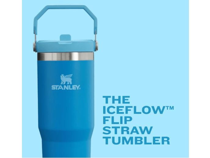  Stanley IceFlow Stainless Steel Tumbler with Straw - Vacuum Insulated Water Bottle for Home, Office or Car Reusable Cup with Straw Leak Resistant Flip Cold