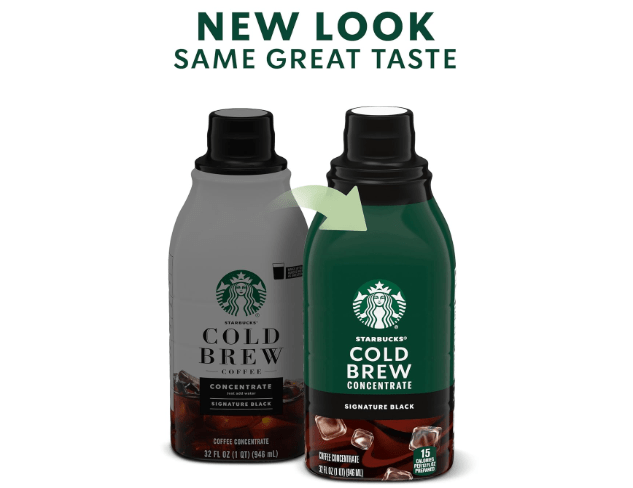 Starbucks Cold Brew Coffee Concentrate, Signature Black, 100% Arabica, Multi-Serve Bottle (32 Fl Oz) (Pack of 5)
