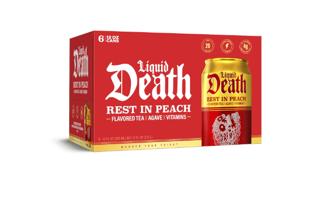  Liquid Death Rest in Peach Tea 6pk, 12 FZ
