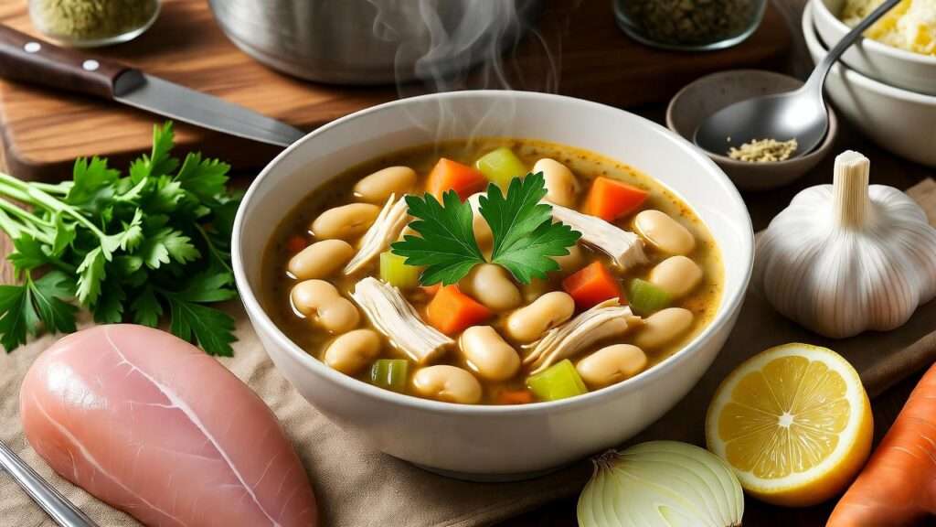 white bean chicken soup