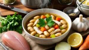 white bean chicken soup