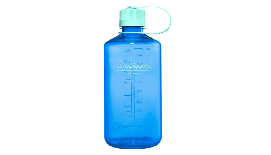  Nalgene Water Bottle - Lightweight Sustain Tritan BPA-Free Shatterproof Bottle for Backpacking, Hiking, Gym, 32 OZ, Narrow Mouth, Cornflower Blue
