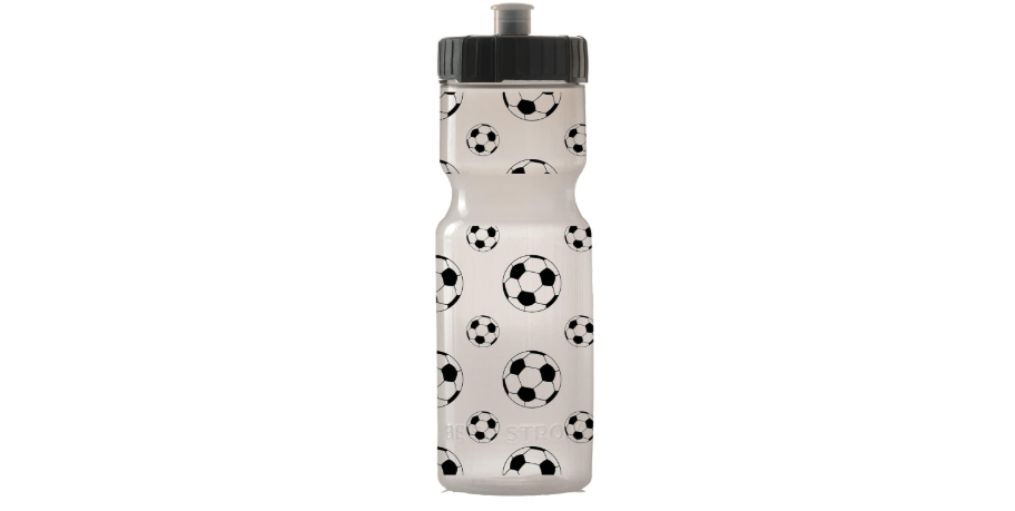 50 Strong 22oz Kids Sports Squeeze Water Bottle – BPA-Free with Pull Top Cap – Durable & Reusable for School, Boys & Girls – Made in USA – Soccer Theme