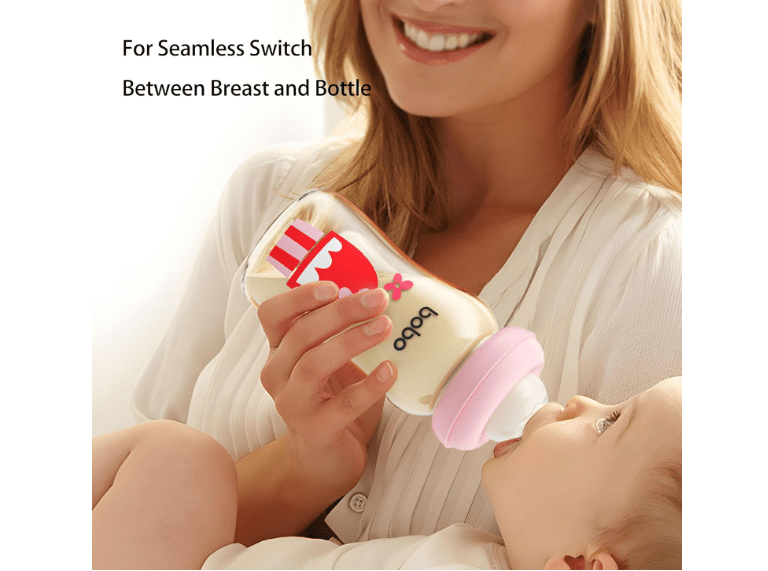  YOHKOH PPSU Baby Bottle Wide Neck, Newborn Anti-Colic Baby Bottle with Natural Response Nipple, Streamlined Body, Easy to Clean (8.8oz (Pack of 2), Red)