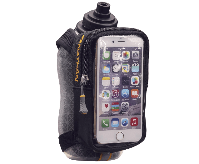  Nathan SpeedView Flask, Running Water Bottle & Phone Case Holder, Insulated Running Water Bottle, 18oz