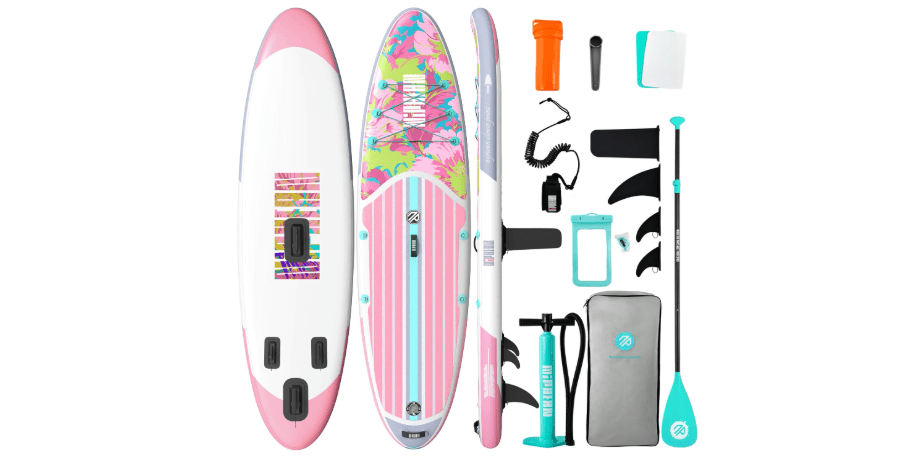  Niphean Inflatable Stand Up Paddle Board with SUP Accessories, Anti-Slip EVA Deck, 10’6’’ Inflatable Paddle Boards for Adults & Youth of All Skill Levels
