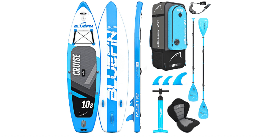  Bluefin® Cruise SUP Boards Premium Stand Up Inflatable Paddle Board Stable Design Non-Slip Design with Fibreglass Paddle & Accessories 5 Year Warranty...