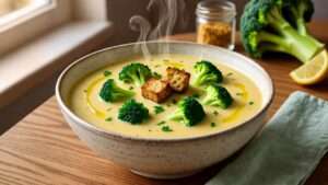 vegan broccoli cheddar soup