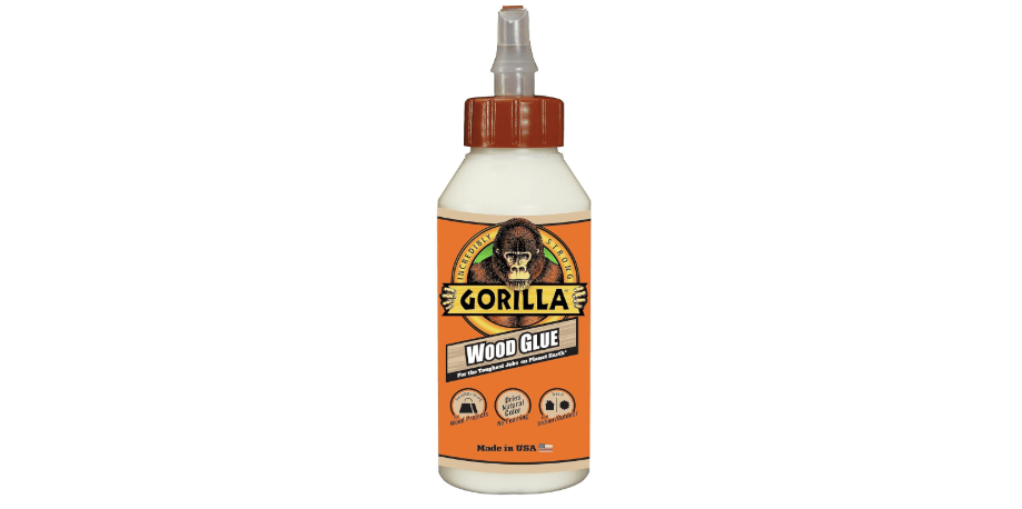 Gorilla Wood Glue; 8 Ounce Bottle; Natural Wood Color; (Pack of 1)
