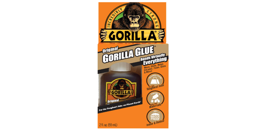 Gorilla Original Gorilla Glue, Waterproof Polyurethane Glue, 2 Ounce Bottle, Brown, (Pack of 1)