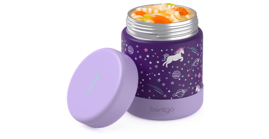  Bentgo Kids Stainless Steel Food Jar - 11oz Leak-Proof Double Insulated Hot or Cold Food Container with Removable Silicone Bumper, Dishwasher Safe, Easy...