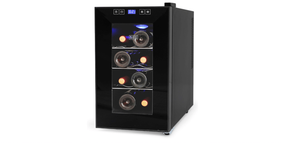 BLACK+DECKER BD60026 Wine Cellar with LED Display (8-Bottle Capacity)