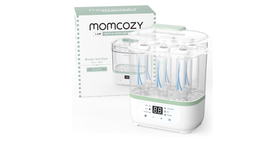 Momcozy Bottle Sterilizer and Dryer, 8-in-1 Electric Steam Baby Bottle Sterilizer for Baby Bottles, Baby stuffs & Breast Pump Accessories