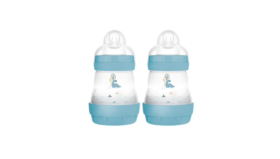 MAM Easy Start Anti-Colic Baby Bottle 5oz, Slow Flow, Breastfeeding-Like Silicone Nipple Bottle, Reduces Colic, Gas, & Reflux, Easy-to-Clean, BPA-Free,...