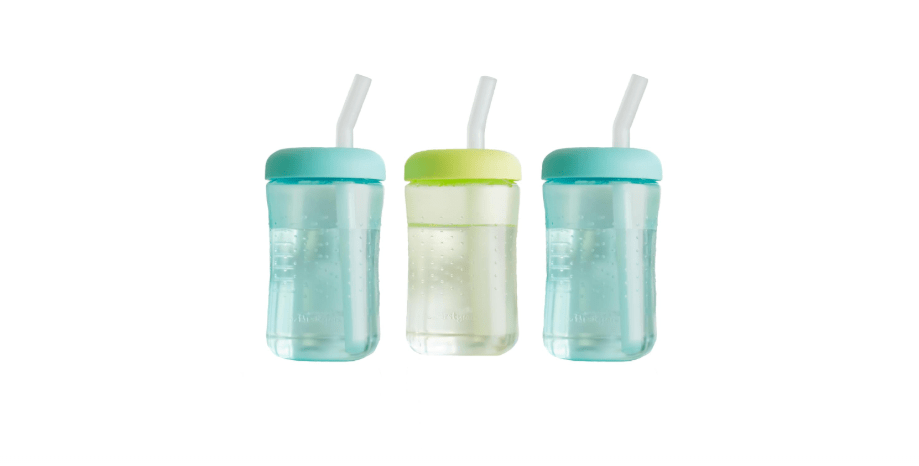 The First Years Squeeze & Sip Toddler Straw Cups - Squeezable Transition Sippy Cup with Silicone Straw - Toddler Feeding Supplies - 7 Oz - 3 Count -...