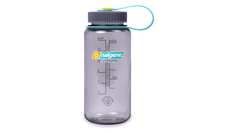 Nalgene Sustain Tritan BPA-Free Water Bottle Made with Material Derived From 50% Plastic Waste (using ISCC certified mass balance), 16 OZ, Wide Mouth, Aubergine