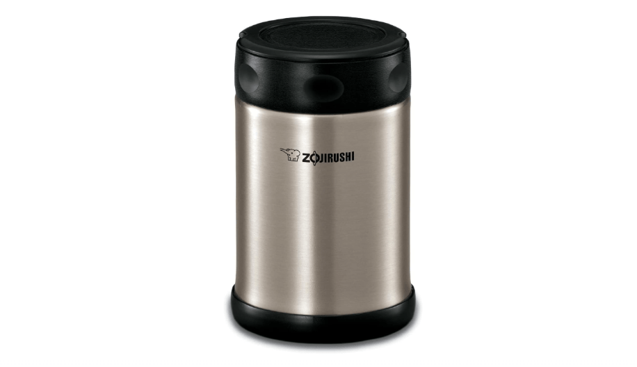  Zojirushi Steel Food Jar, Medium, Black/Stainless