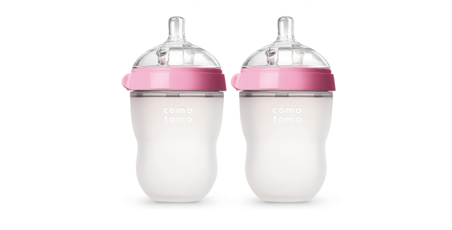Comotomo Baby Bottle Double Pack, Pink, 8oz