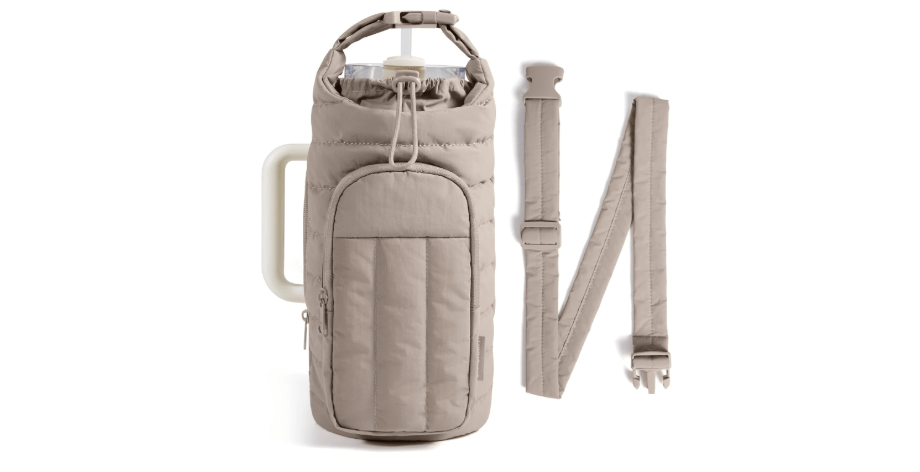 BAGSMART Water Bottle Holder Bag with Strap, 40/32 oz Crossbody Bag Gym Accessories, Sling Purses for Women