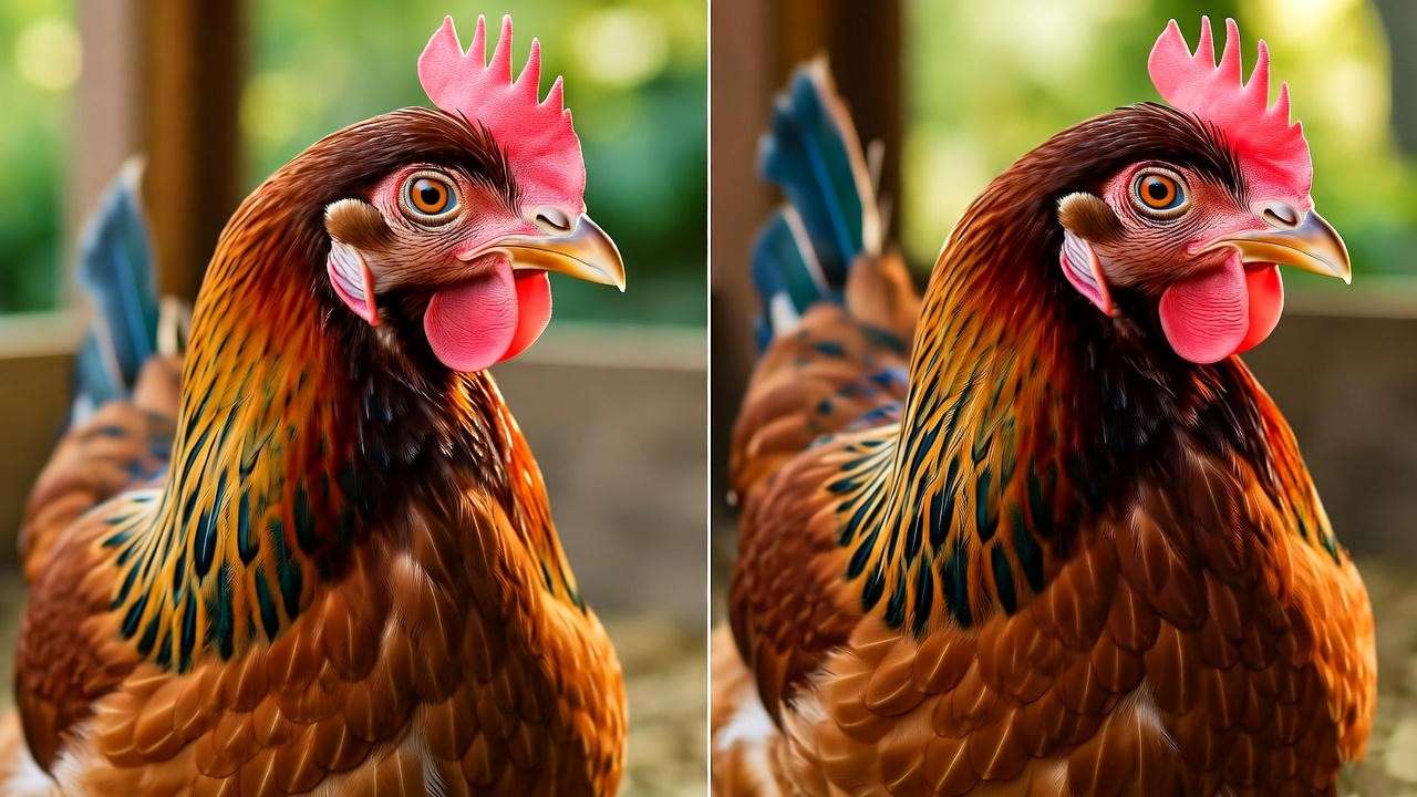 Healthy vs swollen crop in laying hen – signs of goitrogen overload from excess cauliflower