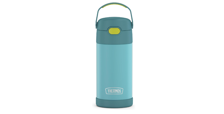  THERMOS FUNTAINER Water Bottle with Straw - 12 Ounce - Kids Stainless Steel Vacuum Insulated Water Bottle with Lid, Blue/Green