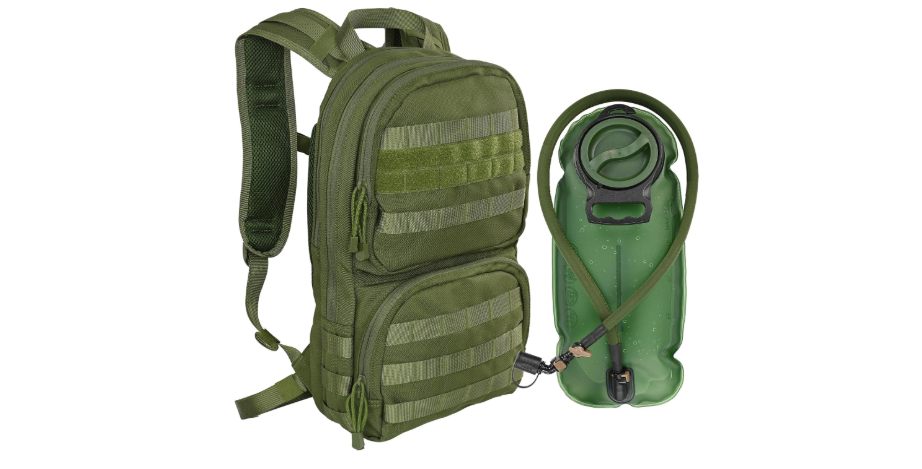 MARCHWAY Tactical Molle Hydration Pack with 3L TPU Water Bladder, Military Backpack for Backpacking, Hiking, Running, Cycling