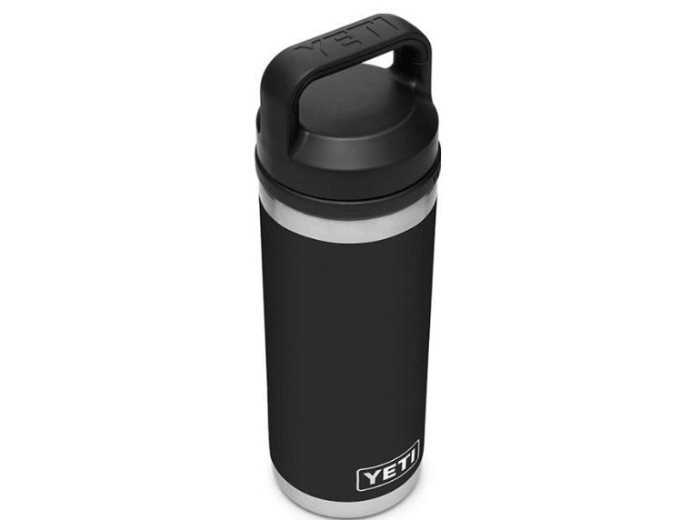  YETI Rambler 18 oz Bottle, Vacuum Insulated, Stainless Steel with Chug Cap, Black