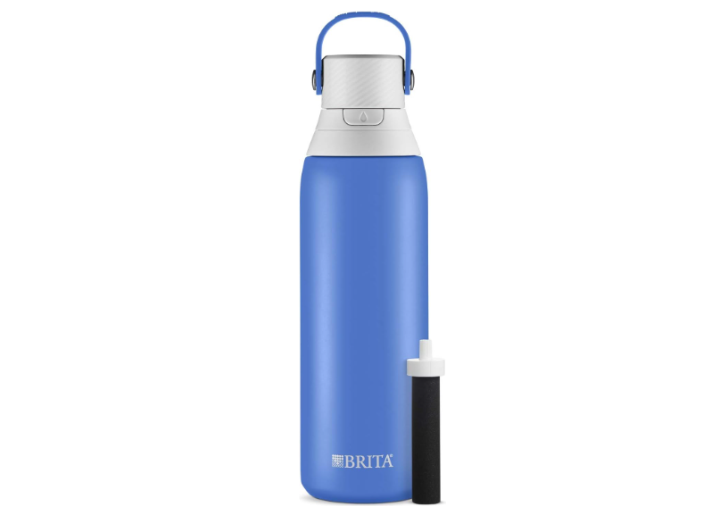 
Brita Stainless Steel Water Bottle with Filter, 20 Ounce Premium Double Insulated Water Bottle, BPA Free, Ocean and assorted colors