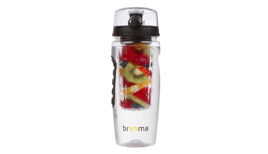  Brimma Fruit Infuser Water Bottle - 32 oz Large, Leakproof Plastic Fruit Infusion Water Bottle for Gym, Camping, and Travel