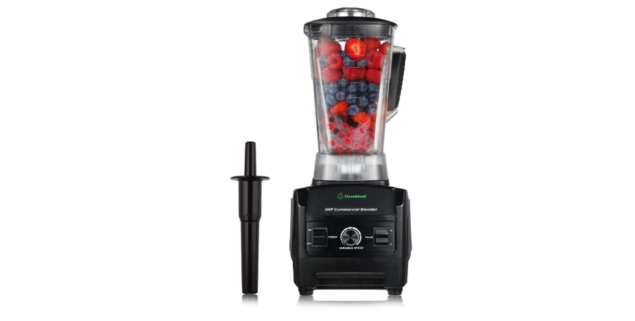 Cleanblend Commercial Blender with 5-Year Full Warranty - 1800W, 3HP, 64oz High-Performance Professional Countertop Blender with Stainless Steel Blades